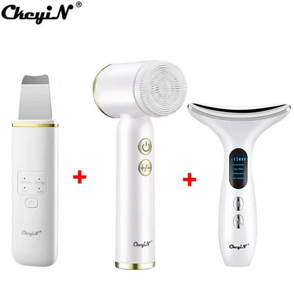 Face Massager Light Therapy Combo - Reduce Blackheads