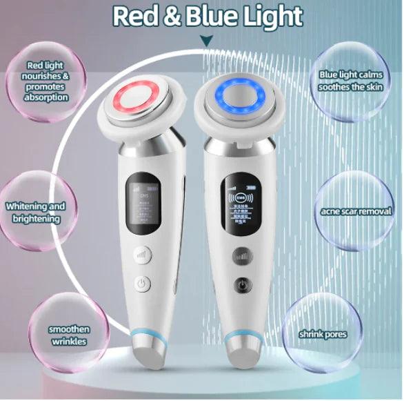 Face Massager Light Therapy Combo - Reduce Blackheads