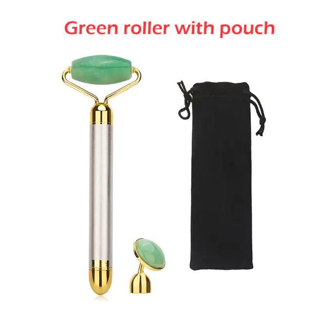 Vibrating Gemstone Roller And Magical Skin Care Massager - Gift Set - Opal Accents